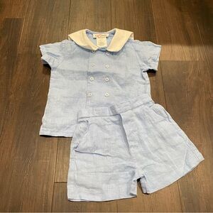 Jack & Teddy Blue Matching Set Size 12 Months